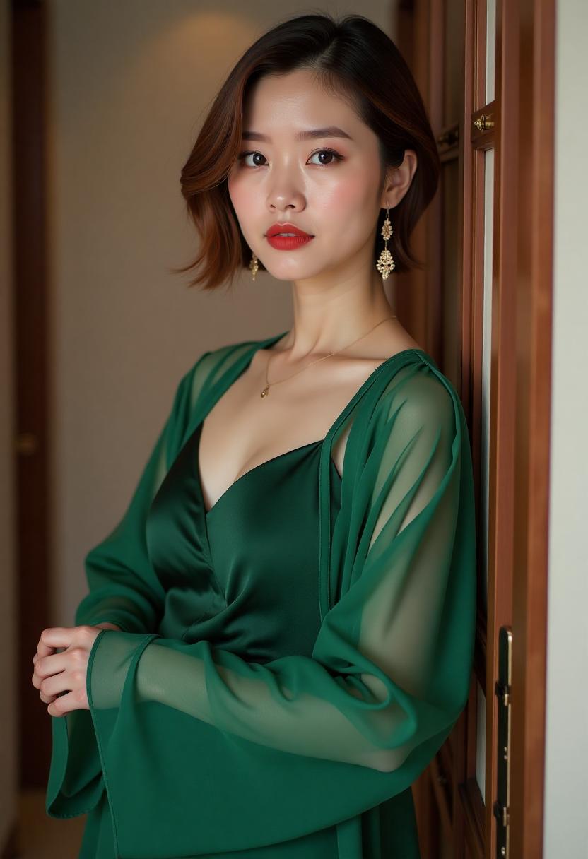 走廊拍摄机位与灯光布置